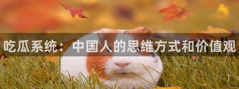 51吃瓜出品短剧怎么下载:吃瓜系统:中国人的思维方式和价值观