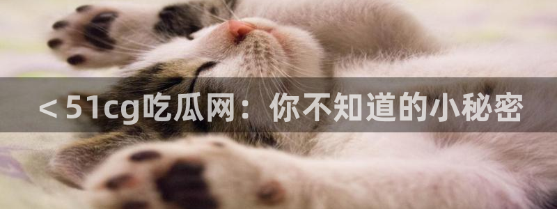 51cg热门大瓜今日吃瓜：＜51cg吃瓜网：你不知道的小秘密